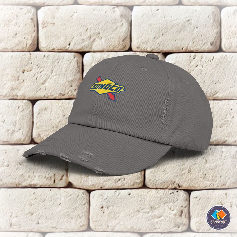 Sunoco Arrow Logo Unisex Distressed Cap