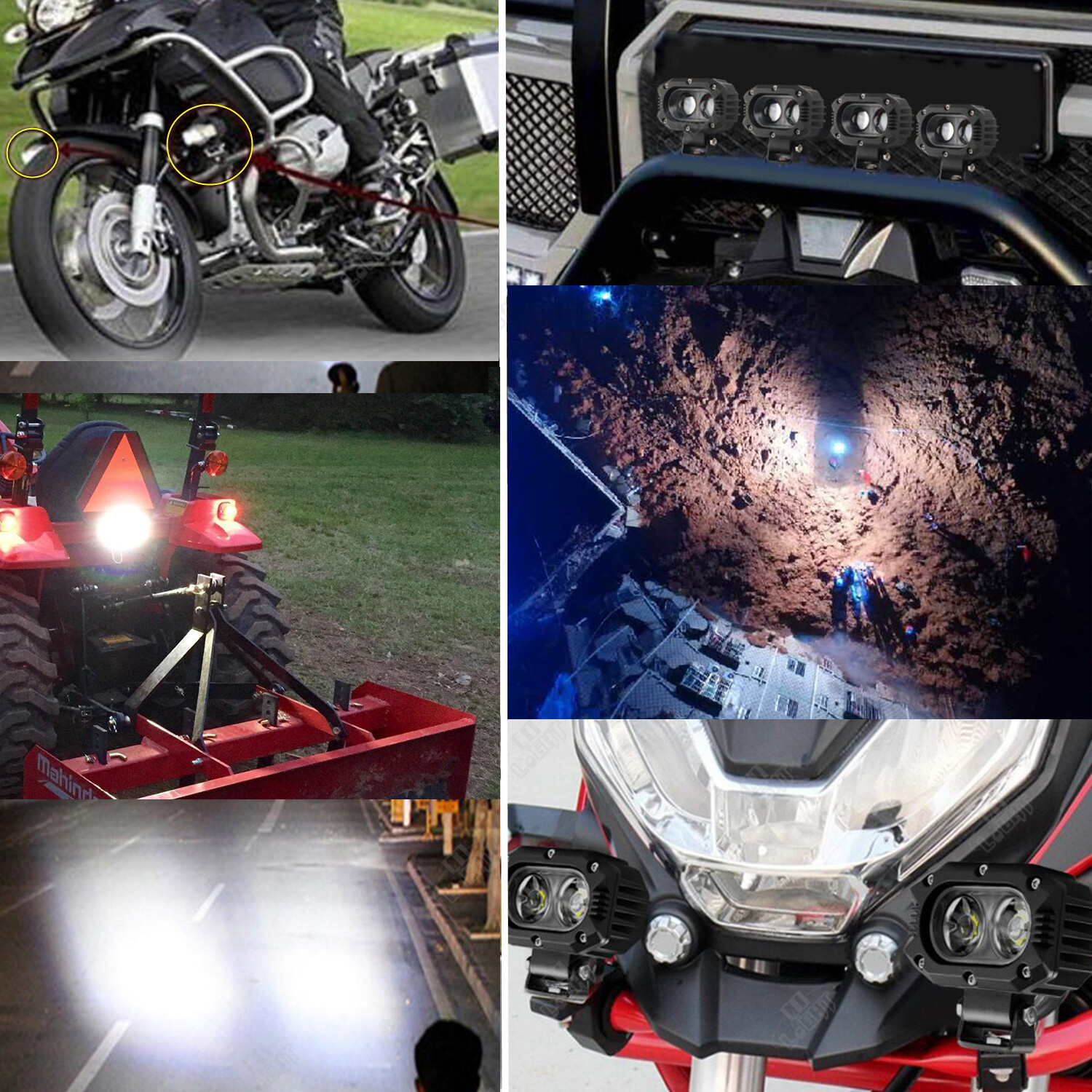 For Can-Am Maverick X3 Roof Strobe 50inch +7" LED Light Bar +4" Pods + Wires Kit