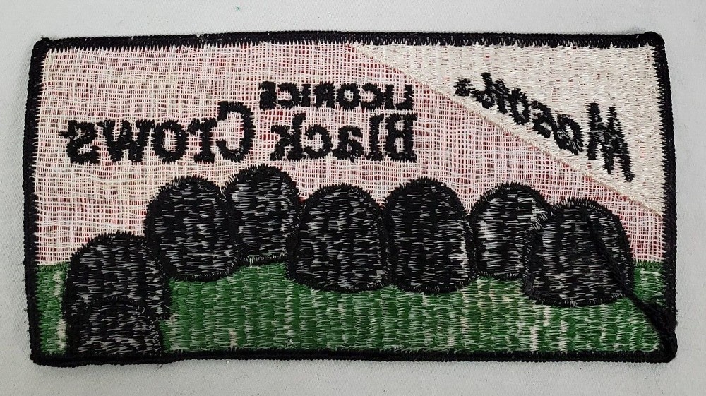 Mason: Licorice Black Crows - Rectangle Sew on Patch - NOS - 004