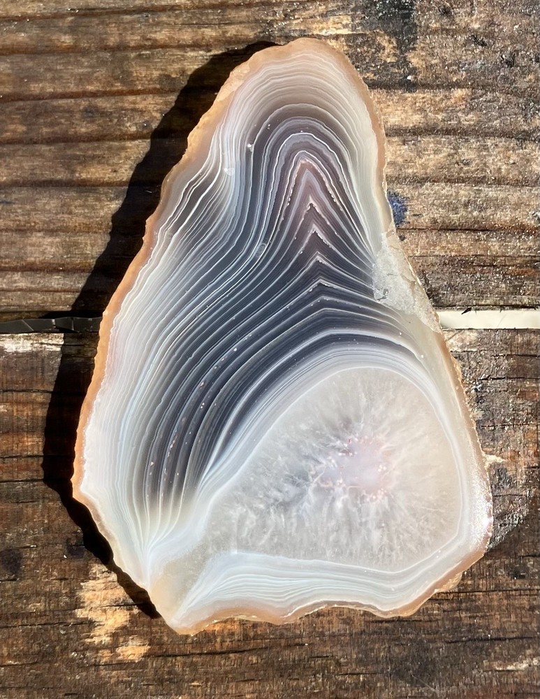 Botswana Agate Rough Slab 7 Mm Thick Lapidary Cabbing Display