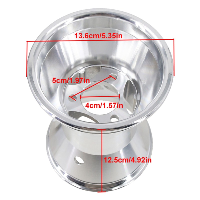 2 Pack 5" Go Kart Front Aluminum Wheel Rim 10x4.50-5 3 Stud for Racing Cart