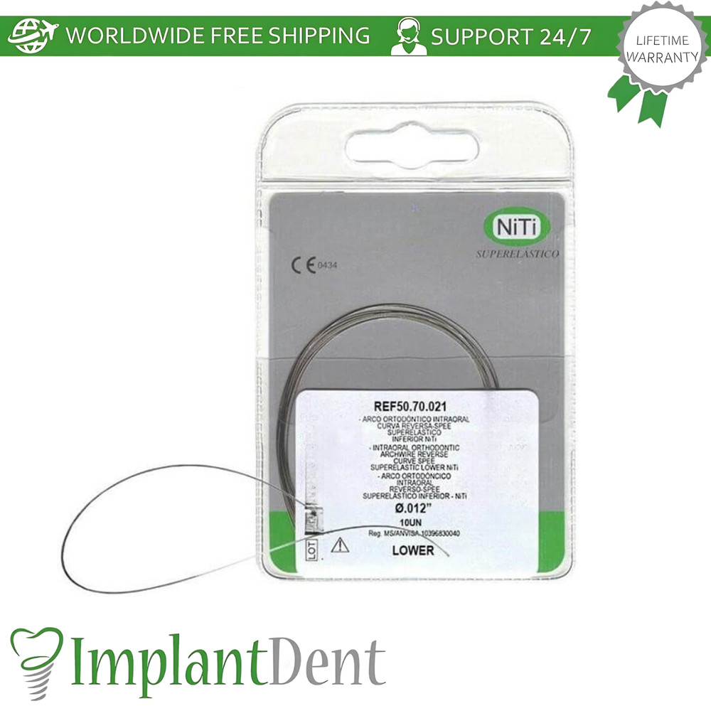 Reverse Spee NiTi Rectangular Dental Archwire 0rthodontic Alignment And Rotation