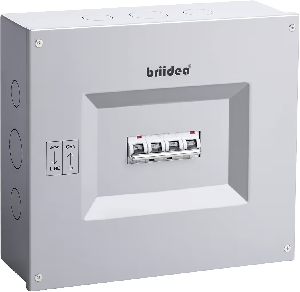 Briidea Transfer Panel (60A/60A) Transfer Switch for Portable Generator 15,000w