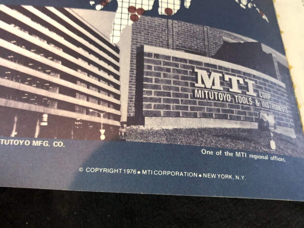 1976 Mitutoyo Measuring Instruments Catalog No. 2000 Second Edition