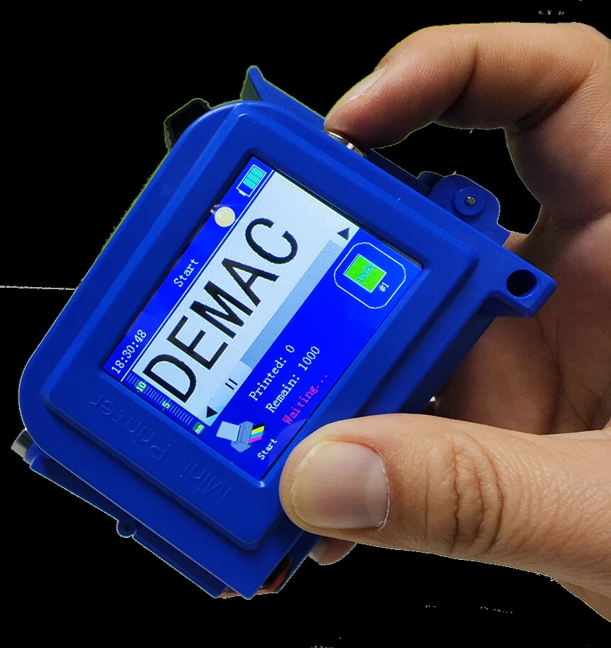 Handheld inkjet printer, date barcode, QR code, plastic bag paper coding machine