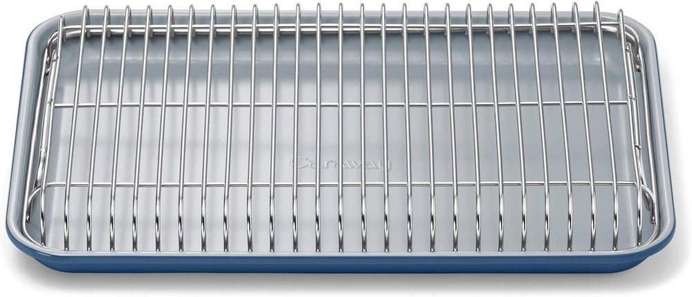 Non-Stick Ceramic Baking Sheet & Cooling Rack Ceramic Coated Non-Toxic PTFE &