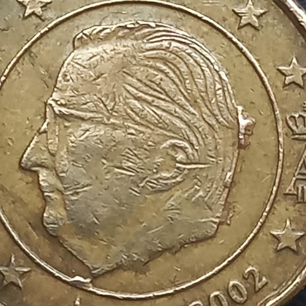 20 euro cent 2002 Belgium, Minting error