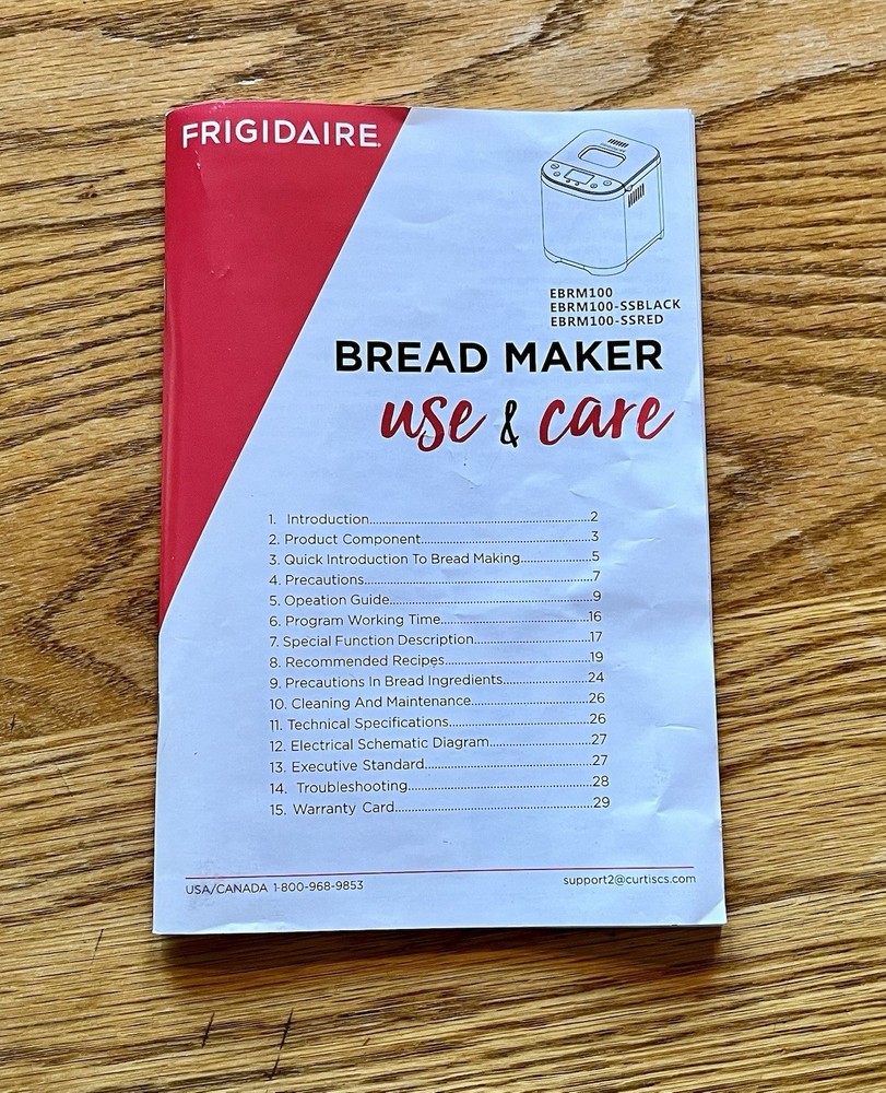 Frigidaire EBRM100-SSBLACK 2-Pound Stainless Steel Bread Maker