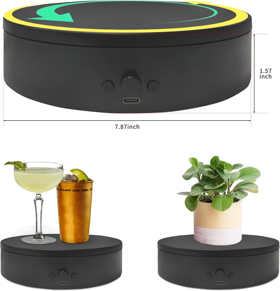 Rotating Display Stand Easy to Switch Direction, Adjustable Speed, Motorized Elc