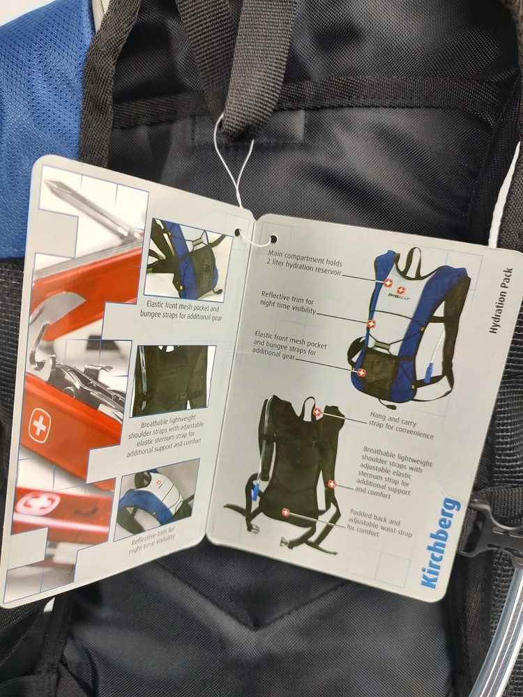 Swiss Gear Hydration Backpack Hiking Cycling Exercise 2L Bladder New