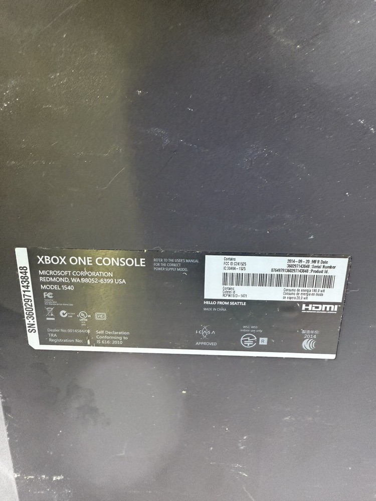 Microsoft Xbox One 500GB Black Console Wired Controller 3 Games Bundle ##1