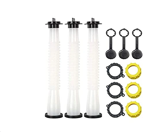 KP- 3 SETS EZ Pour Durable Gas Can Spout Replacement -Fits Midwest/Blitz/Scepter