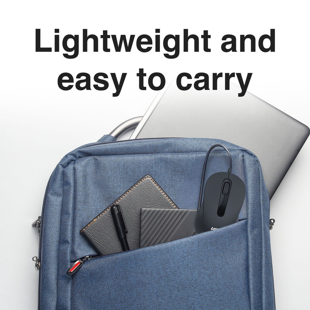 Laser Ergonomic USB Wired Mouse for PC Laptop Mac Windows Linux 1000DPI