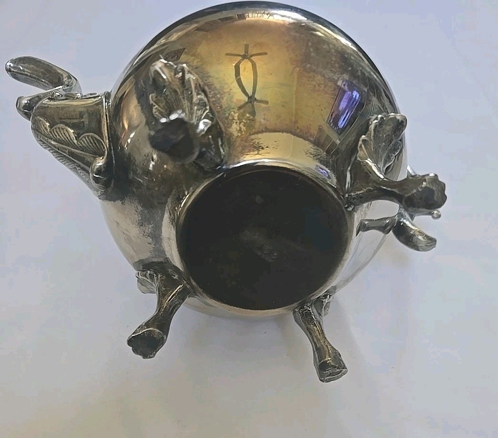 Silverplater 4pc Silverplate Footed (MMC) Vintage Tea Set