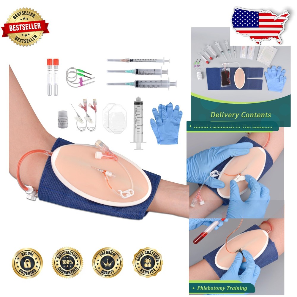 Nursing IV Start Kit: Authentic Venipuncture Trainer - Silicone Injection Pad