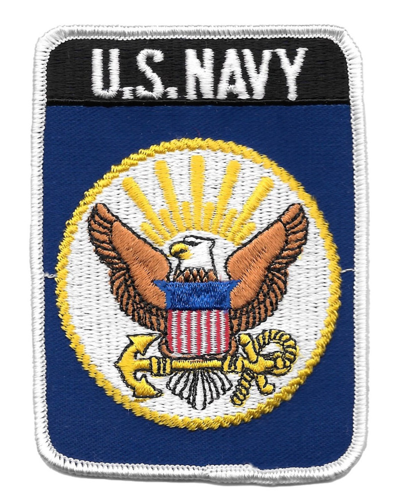 "U.S. NAVY" Veteran Patch ~ Eagle & Anchor ~ USN ~ New