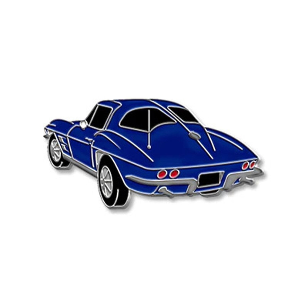 1963 C2 Corvette Split Window Blue Hat Lapel Pin