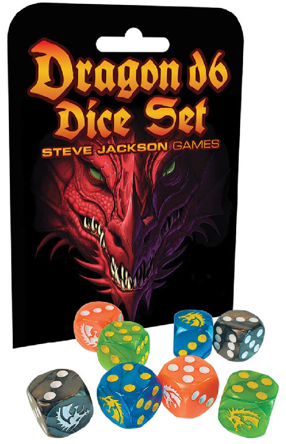 Dragon D6 (8 dice)Dice Set RPG D&D