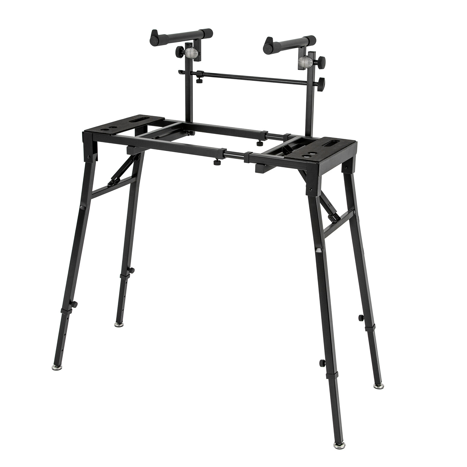 Keyboard Stand DJ Workstation Table Top Piano Holder 2-Tier Double Studio Mount