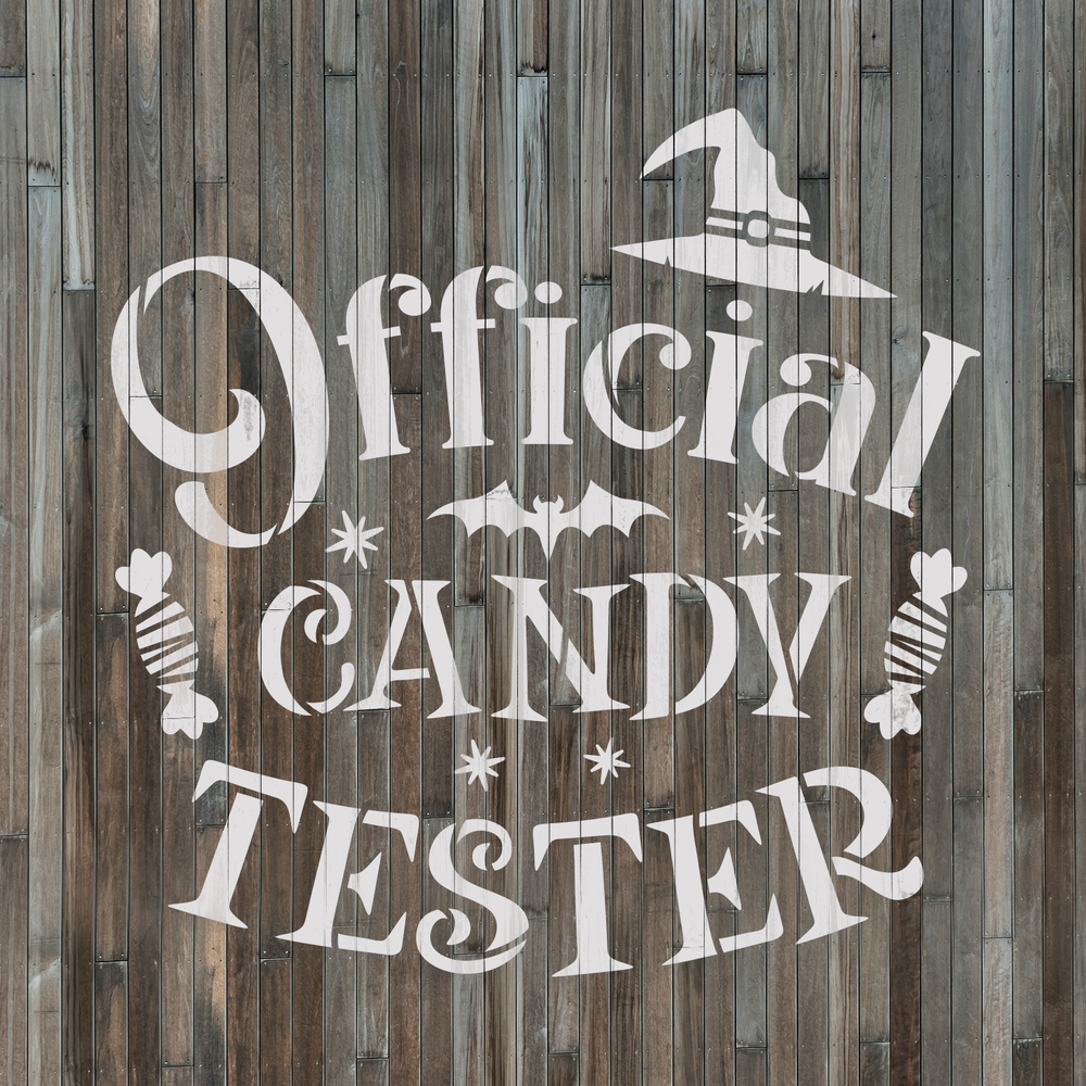 Official Candy Tester Stencil - Reusable Stencils for DIY Crafts