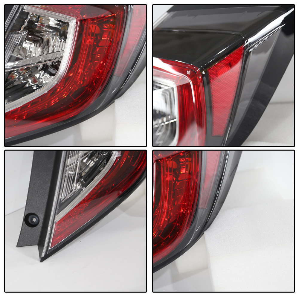 Right Passenger Side Outer Tail Light For 2017-2021 Honda Civic Hatchback w/LED