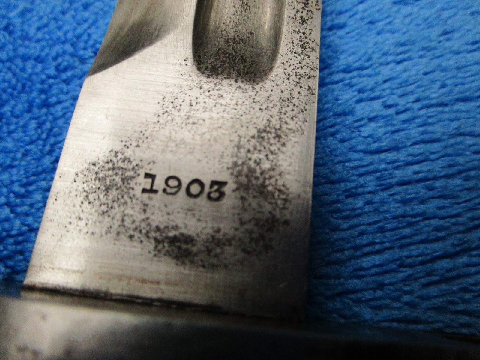 ORIGINAL VINTAGE US M1892 KRAG RIFLE BAYONET AND SCABBARD MADE IN 1903