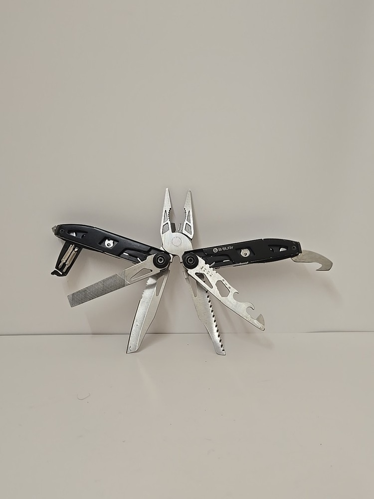 B/Bury Multi-Tool File Pliers Screwdrivers Glass Break
