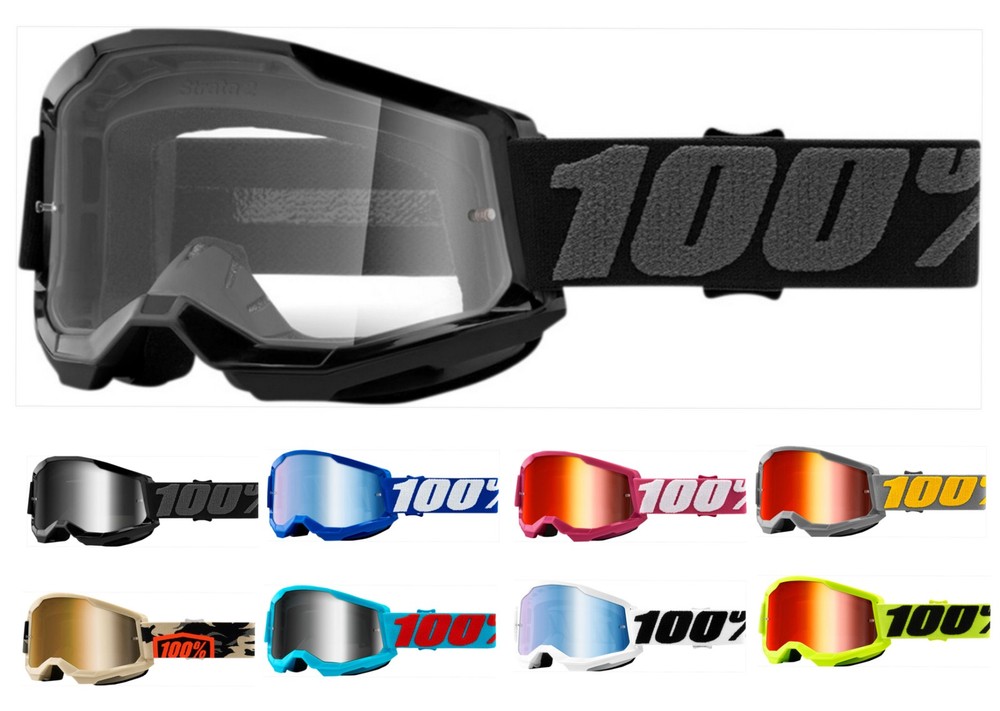 100% Strata 2 MX Offroad Goggles