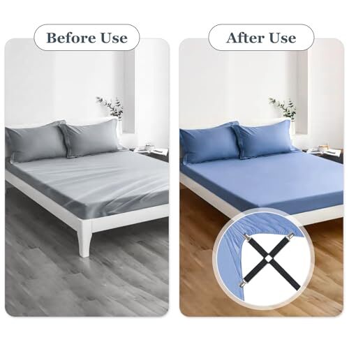 Bed Sheet Holder Straps, Adjustable Elastic Fastener Keep Sheets Firm & Tight