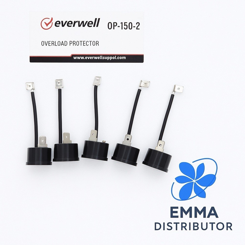 5 Pcs AC Compressor Overload Protector 15000 BTU 220V 3/4" Diam. W/Wire