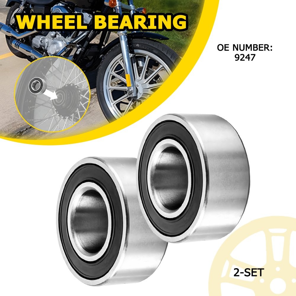 For 2004-2007 Harley Dyna 1" Axle Sealed Wheel Bearings 9247 Front Or Rear 04-07