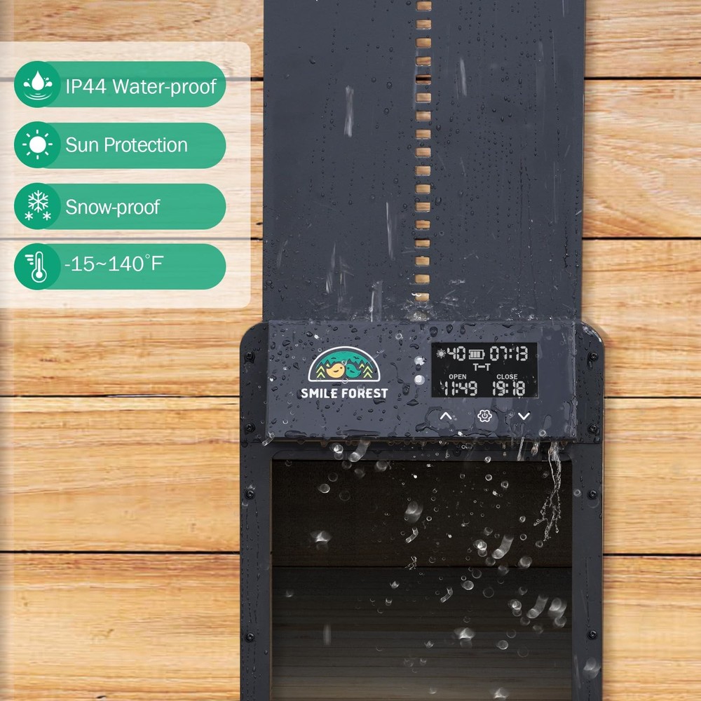Automatic Chicken Coop Door with Light Sensor & Timer Control - Multi-Mode Ch...