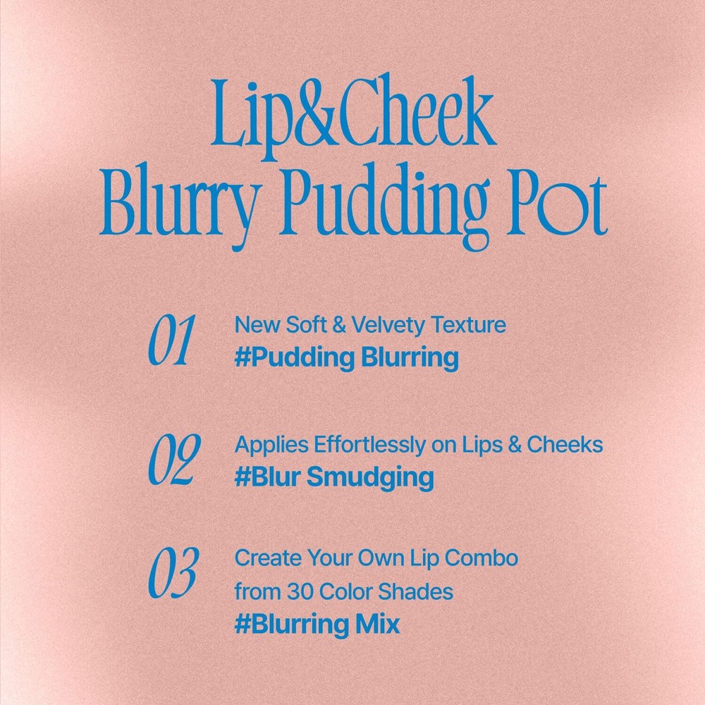FWEE Lip & Cheek Blurry Pudding Pot (5colors)