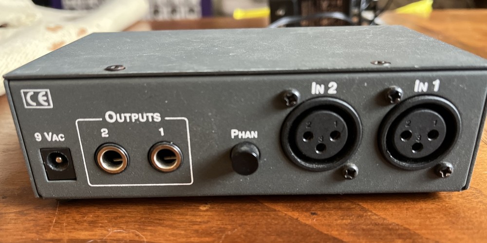 Midiman Audio Buddy 2 Channel Microphone Mic Preamp & Direct Box Phantom Power