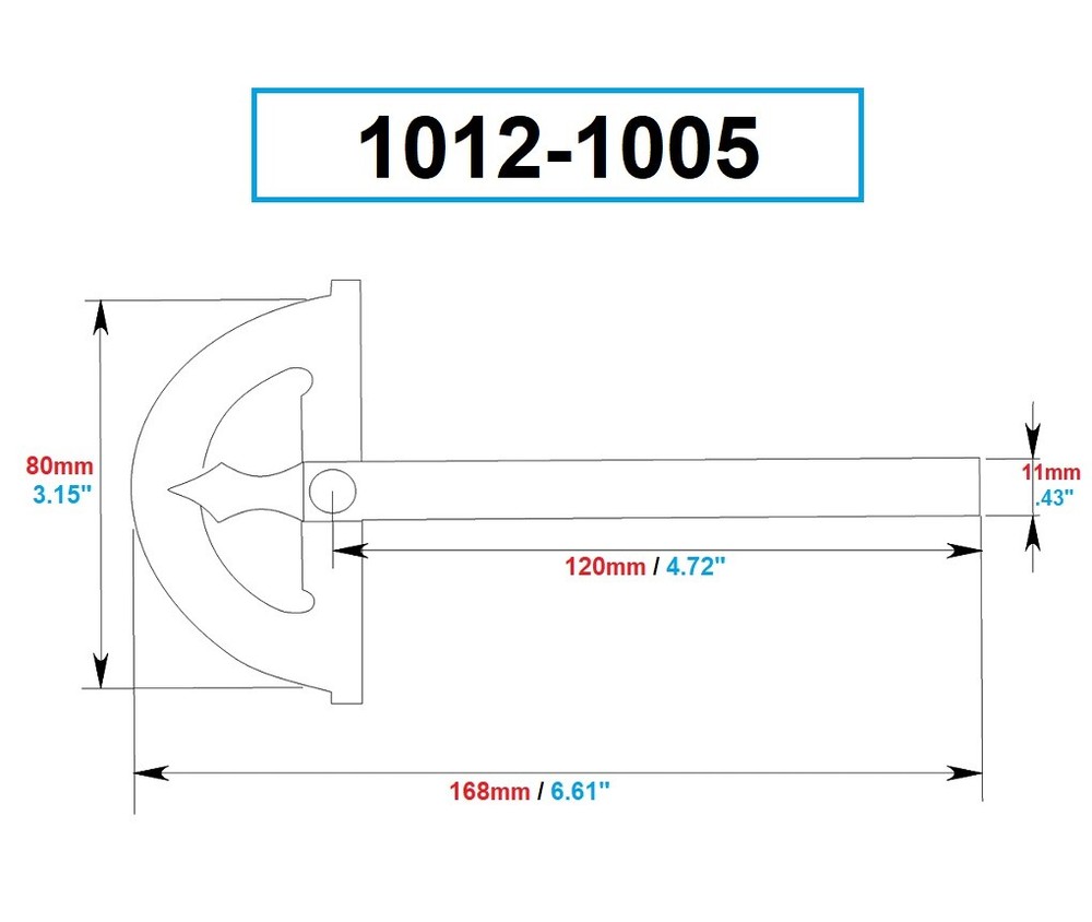 DASQUA 80/120MM OPEN HEAD PROTRACTOR (1012-1005)