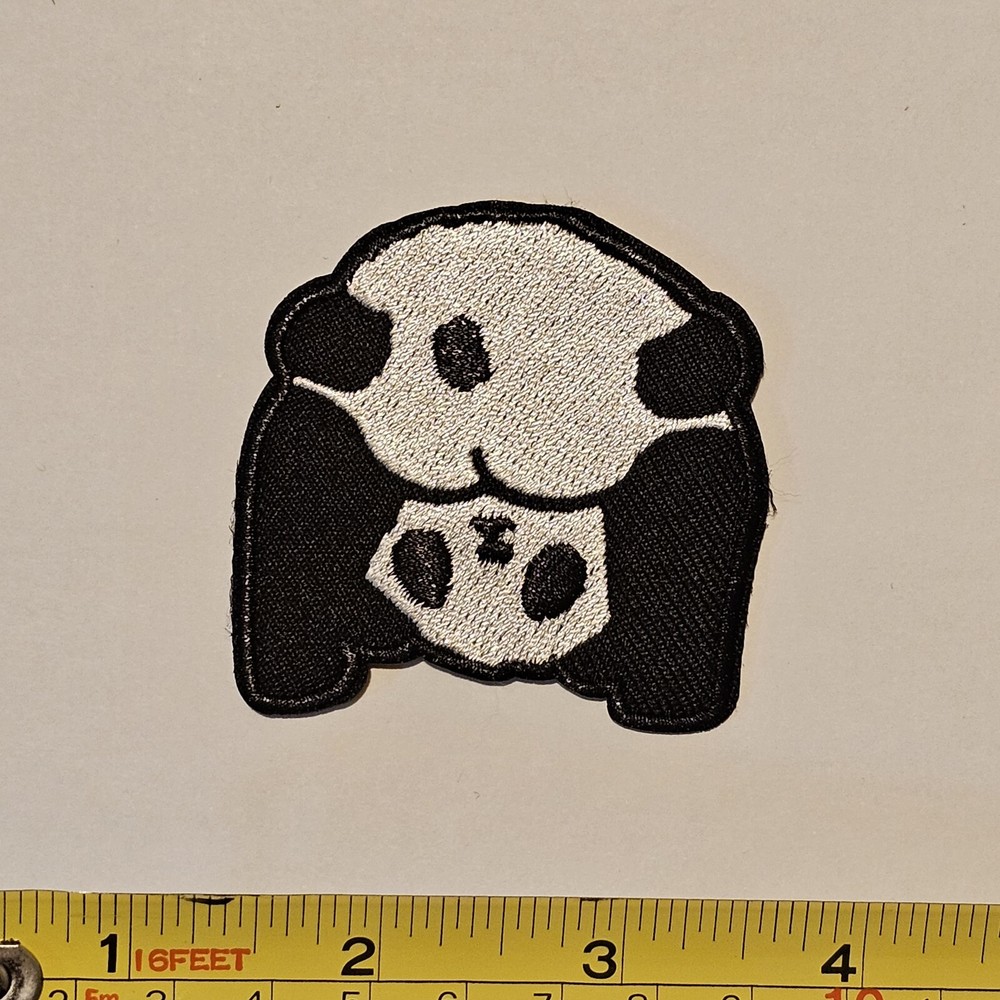 PANDA BEAR LOL BEHIND FUNNY P71 PATCH BADGE EMBROIDERY