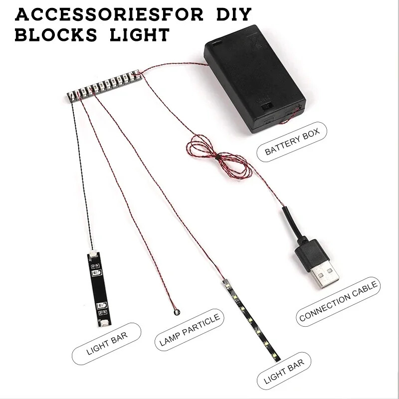 50cm USB Power Cable Compatible with Lego/Moc building block Lighting 5 per pack