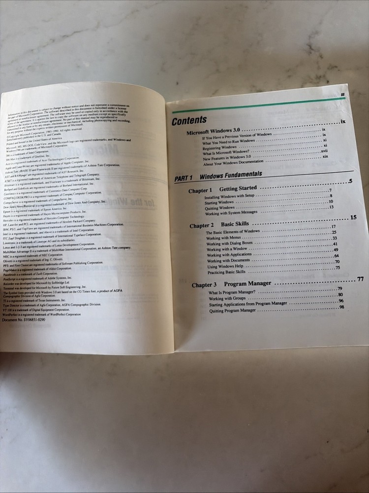 1990 Microsoft Windows Graphical Environment 3.0 MS-DOS PC-DOS User's Guide