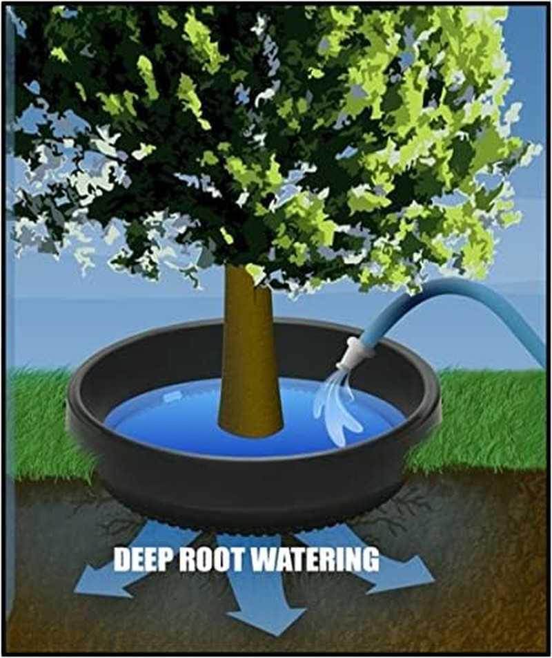 6 Pack 20" Tree & Shrub Watering Rings – Deep Root Irrigation Basin with Solid O