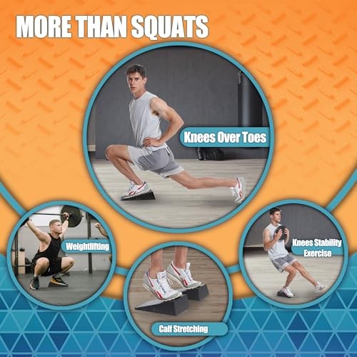 Squat Wedge for Prefessional Trainer: 2Pcs Squat Heel Wedge Block Protable