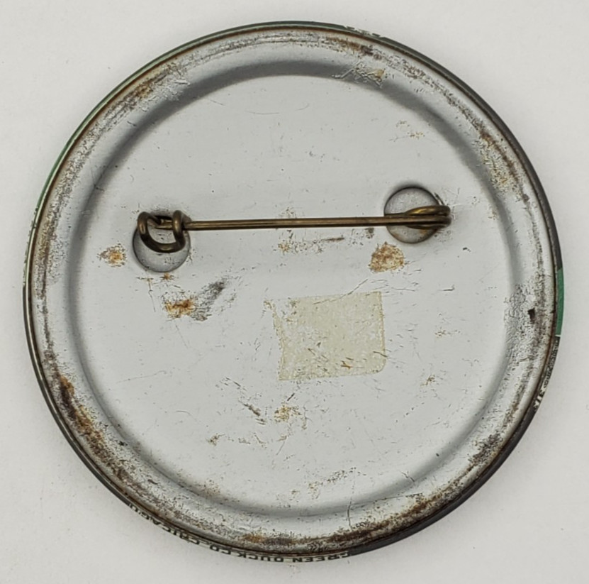 Vintage 1960s Libbys Green Thumb Sale Litho Pinback Button by Green Duck Chicago