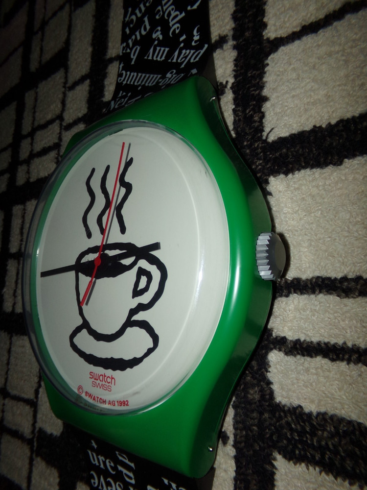 HTF Swatch Cappuccino Maxi Watch Wall clock Works