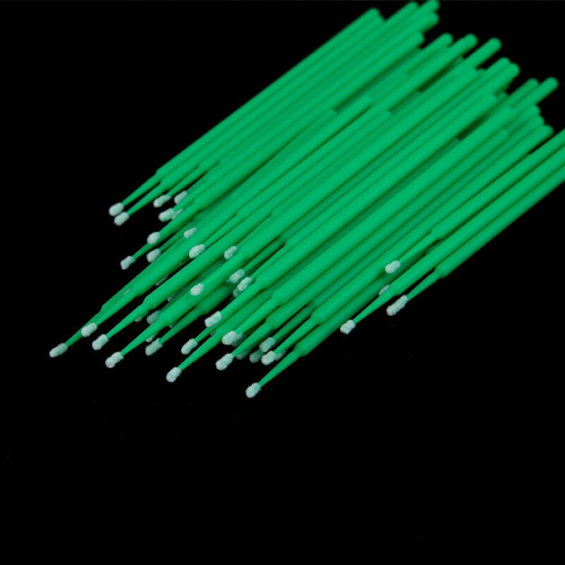 100 Pcs Dental Micro Brush Materials Disposable Tooth Applicators Medium Green