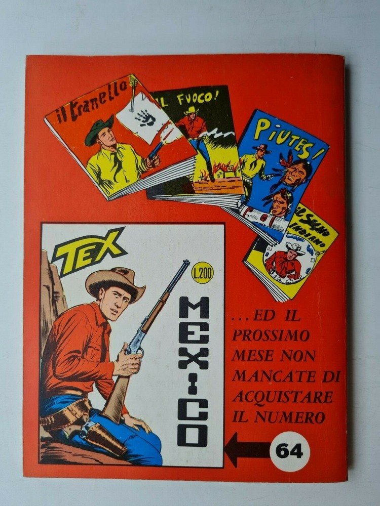 TEX BONELLI EDITION COMIC BOOK NUMBER 63 ORIGINAL FIRST EDITION