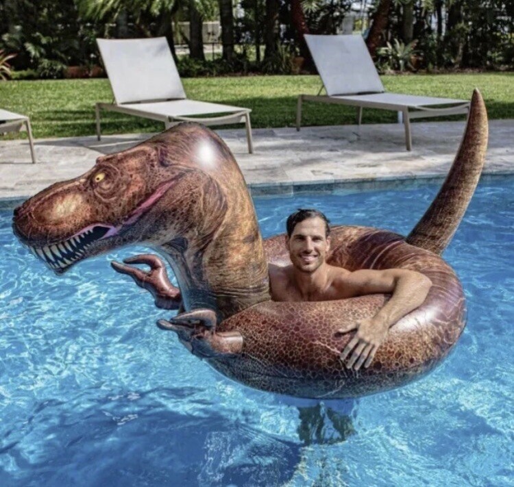 T-Rex Dinosaur Pool Tube Float Pool Candy 5 ft. long Dino