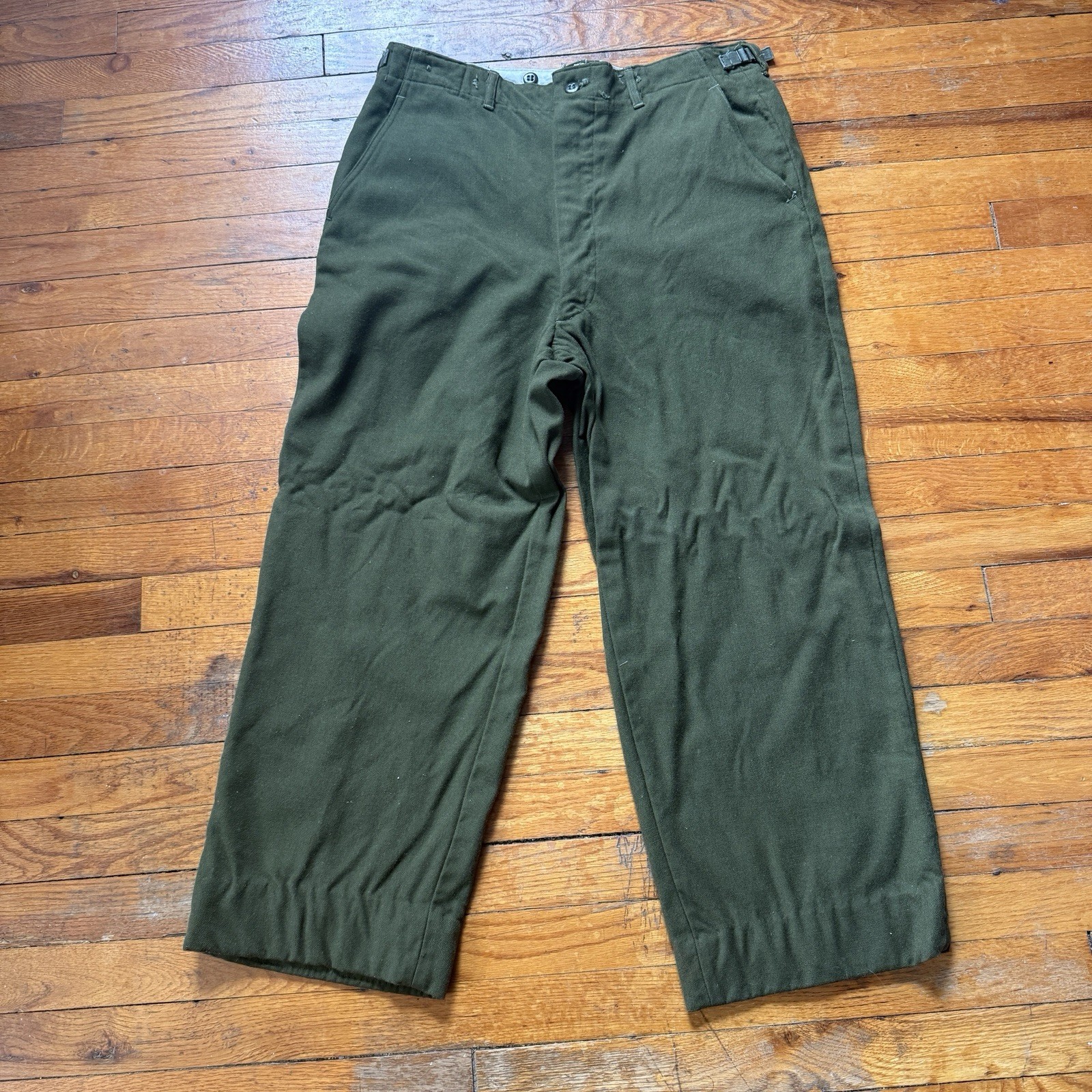 Vintage 1953 US Army M-1951 Wood Field Pants Trousers Reg MEDIUM Korean War Era