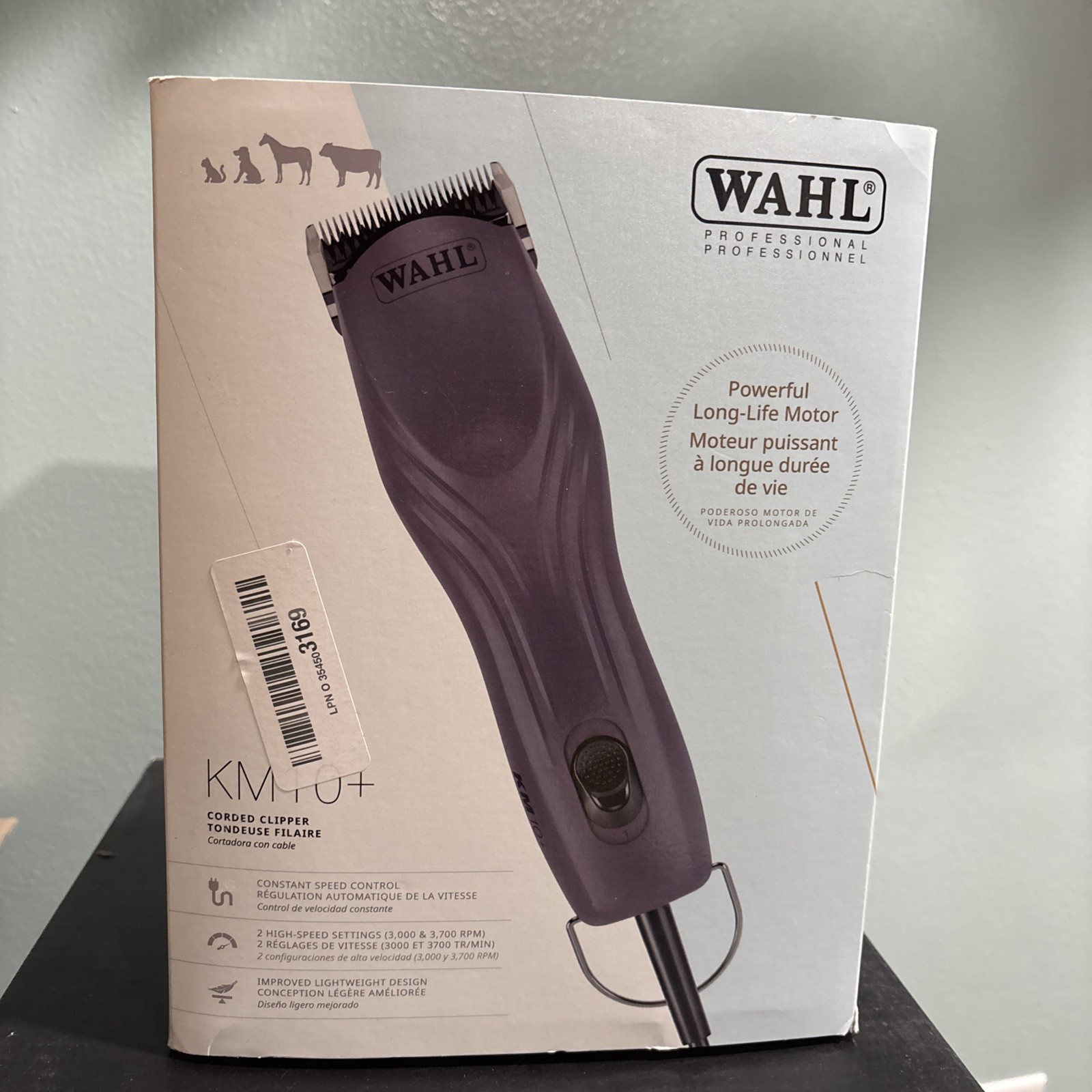 Wahl Pro KM10+ Pet/Animal Corded Clipper - #10 Prime Blade & Lockguard Tech