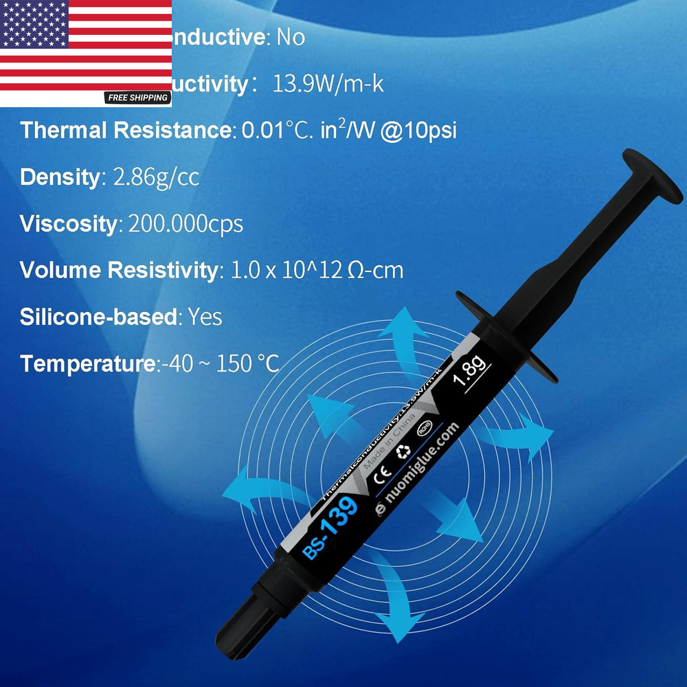 Thermal Paste, 5.5G with Toolkit CPU Paste Thermal Compound Paste Heatsink for I