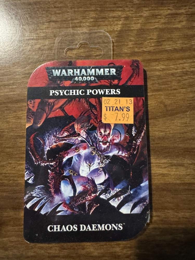 Warhammer 40K Chaos Daemons Psychic Powers New Sealed