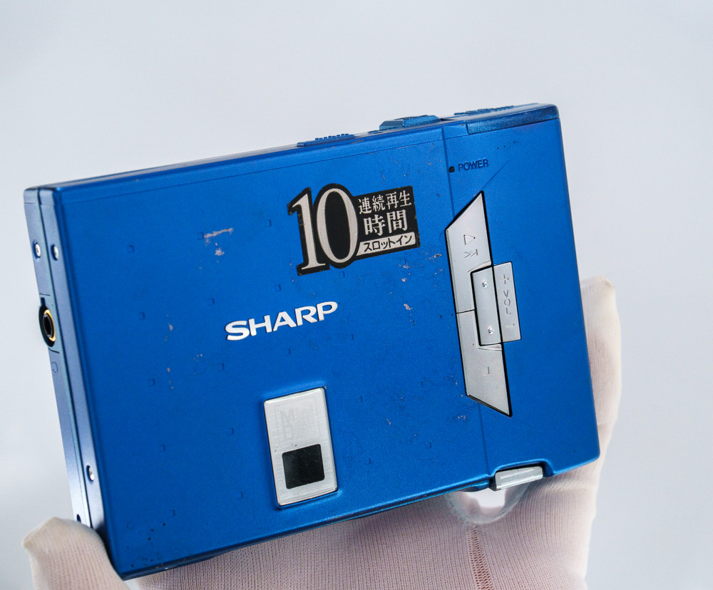 Sharp MD-SS70-A Blue MiniDisc MD Player - Tested [DEMO / PLAYS] [555]